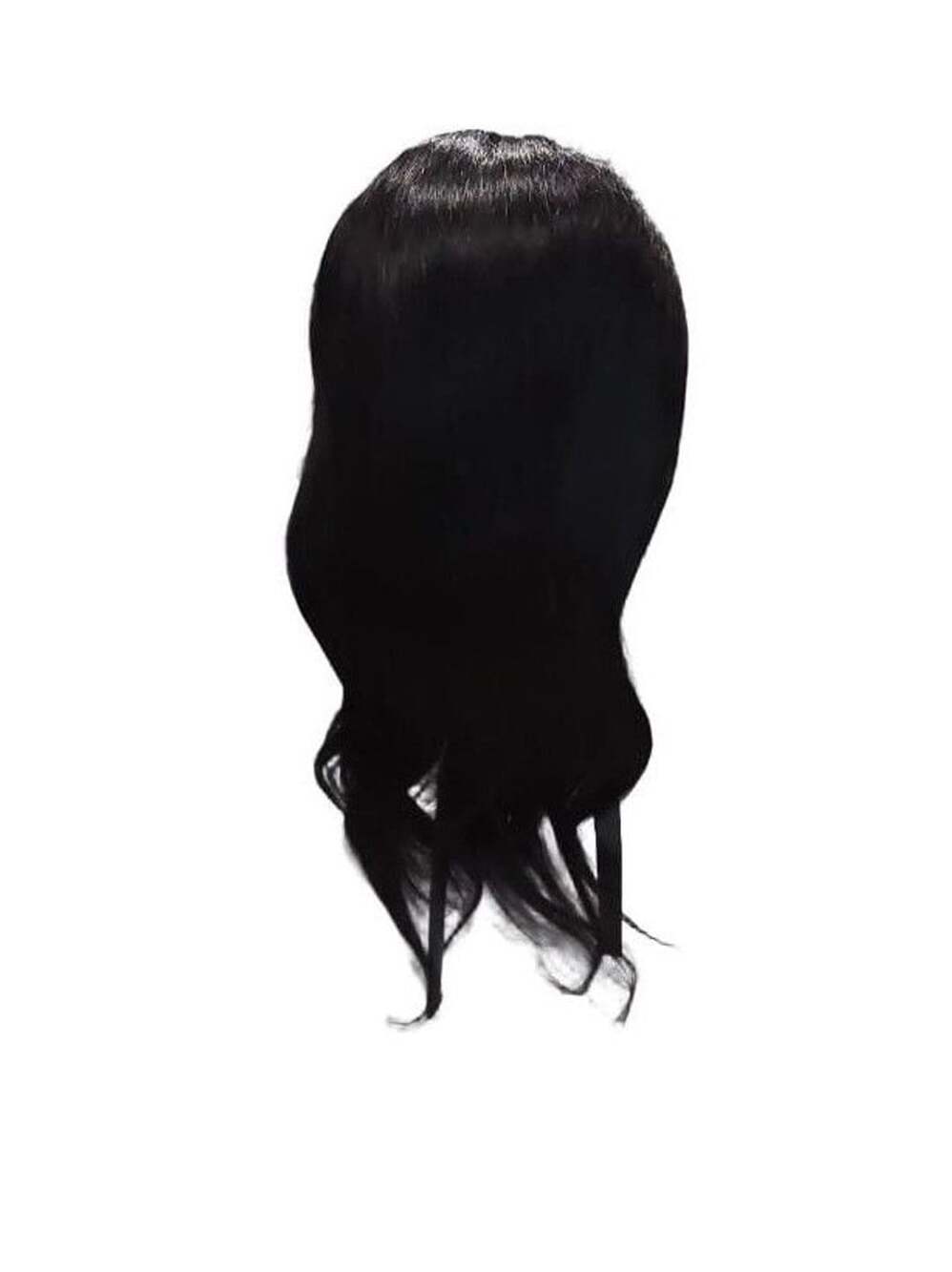 Human Hair Lace Front Wig 25 Inch Black Wavy